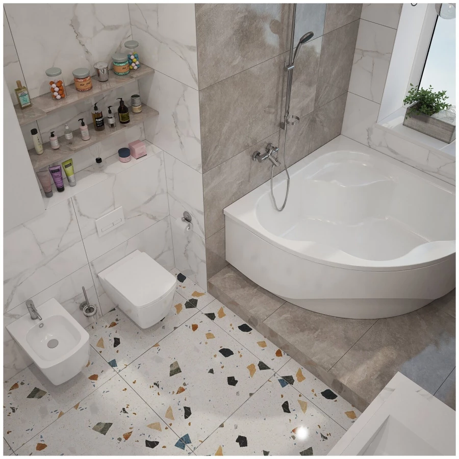 Акриловая ванна Lavinia Boho Aveo S1-3704015P универсальная (комплект 3 в 1) 150x150 см