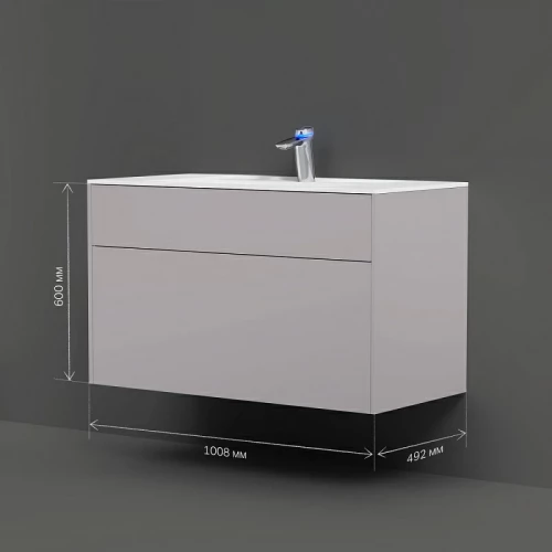 База под раковину Am Pm Inspire V2.0 подвесная элегантный серый M50AFHX1003EGM 100 см