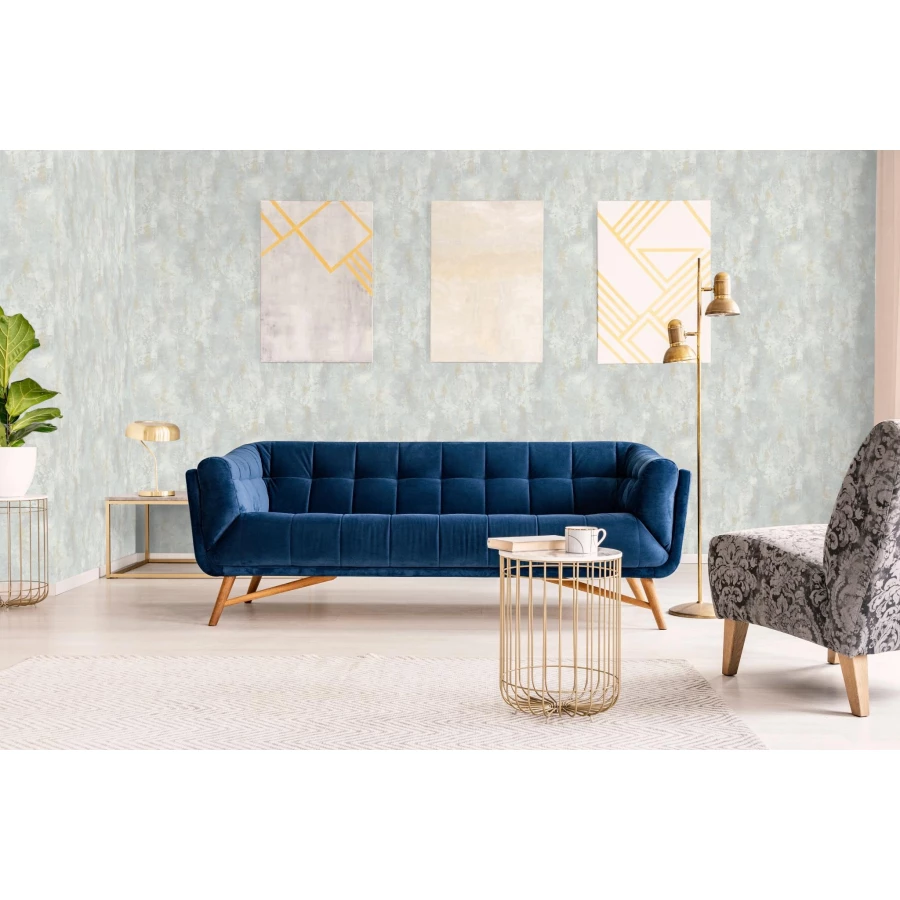 Обои винил на флизелине Grandeco Time Желтый Голубой Серый TM 1209 10,05х1,06 м