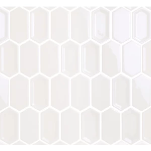 Мозаика керамическая глянцевая LeeDo Ceramica Crayon White glos белый 27,8x30,4 см