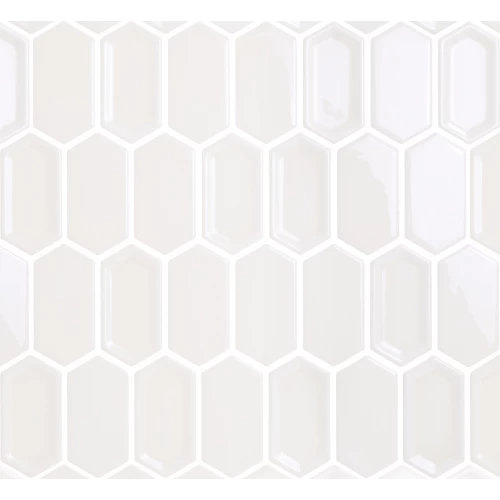 Мозаика керамическая глянцевая LeeDo Ceramica Crayon White glos белый 27,8x30,4 см