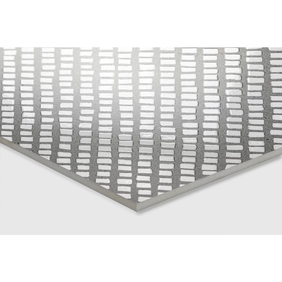 Керамогранит Creanza Bierzo Bisazza White Glue Art 3D-глазурь матовый белый GL1002-A 120х60 см