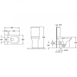 Унитаз напольный Jacob Delafon Elite безободковый E20997-00