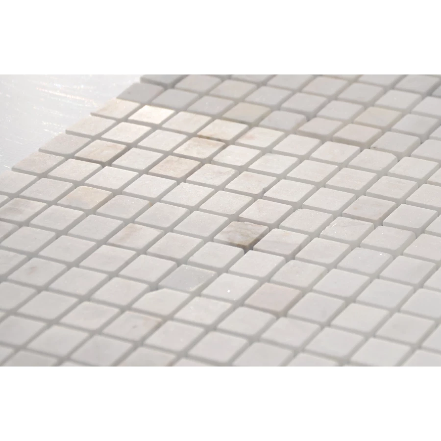 Мозаика из натурального камня Caramelle Mosaic Dolomiti bianco POL серо-белый 30,5x30,5 см