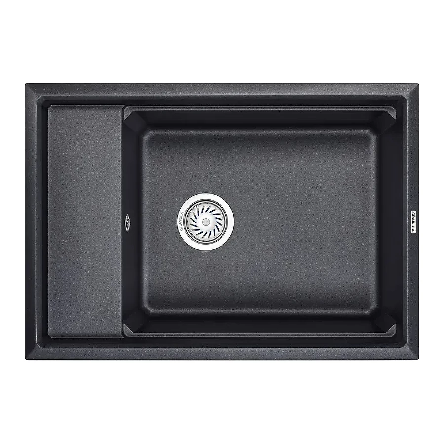 Кухонная мойка Granula Kitchen Space 7305, ШВАРЦ 73х51 см