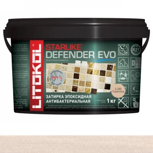 Затирка Litokol Starlike Defender EVO антибактериальная эпоксидная S.205 Travertino L0485650002 1 кг