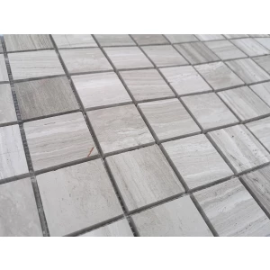 Мозаика из натурального камня LeeDo Ceramica Travertino Silver POL серый 30,5x30,5 см