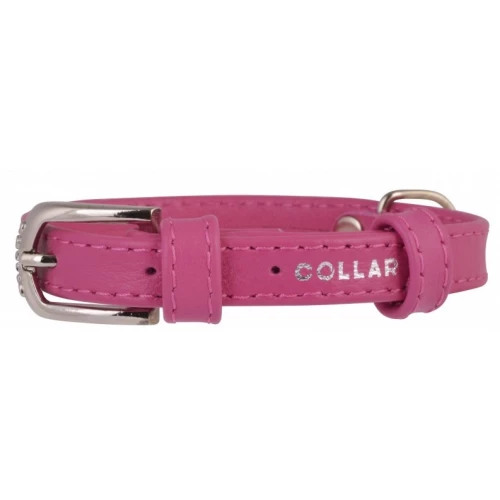 Ошейник Collar Glamour без украшений розовый ширина 15 мм, длина 25-34 см 