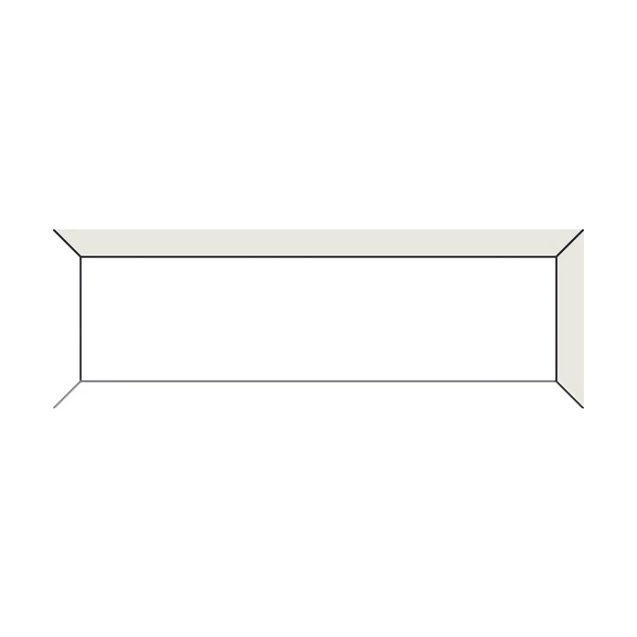 Плитка настенная Mayolica Frame White глянцевая белая 22,5х7,5 см