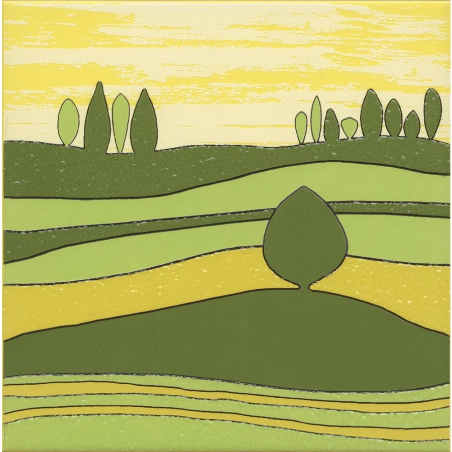 Декор Kerama Marazzi Бардини 5 полуматовый зеленый VT/A557/5109 20x20 см