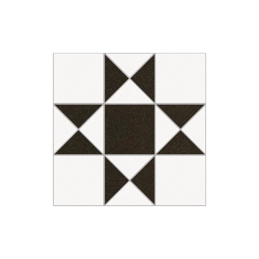 Керамогранит Peronda House of Vanity HV-1 R9 матовый черно-белый 3300514644 33x33 см