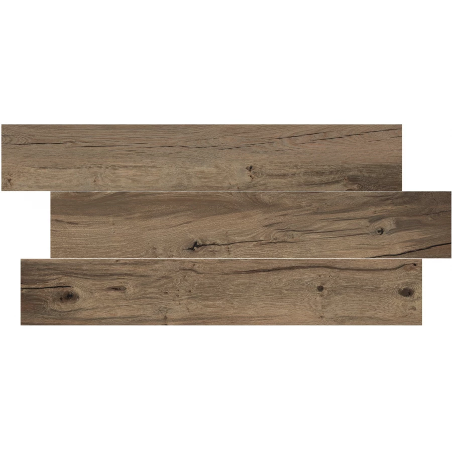 Керамогранит Flaviker Nordik Wood brown rett 0003688 120х20 см