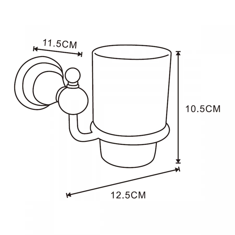 Стакан керамический Azario Elvia подвесной бронза AZ91106Q