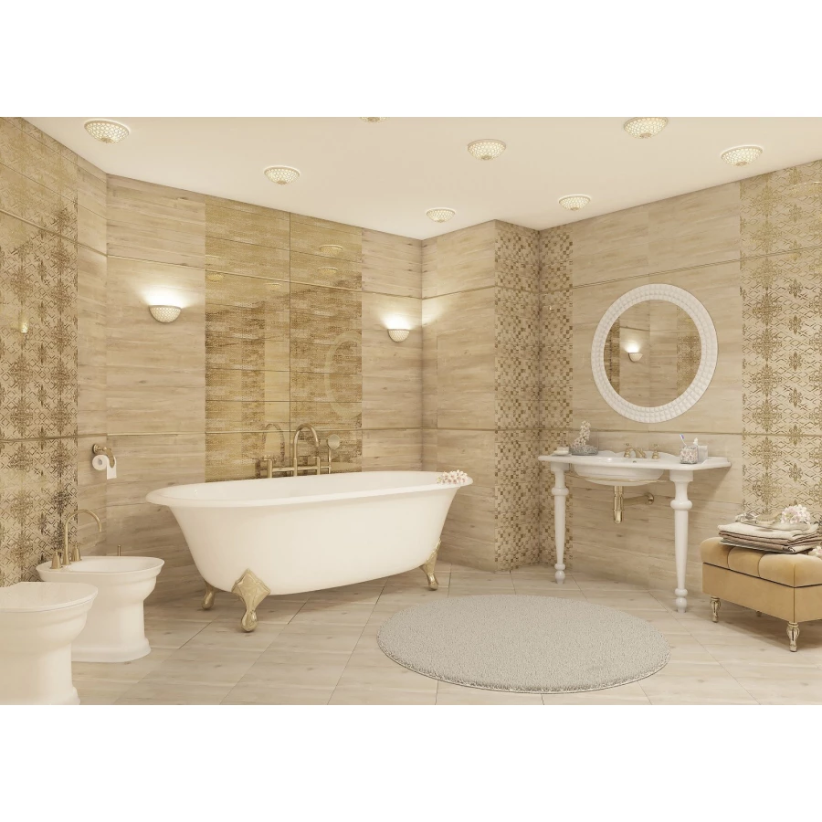 Плитка настенная AltaCera Imprint Glossy Groundy 16 шт в уп 57,6 м в пал WT11GLS11 60х20х0,75 см