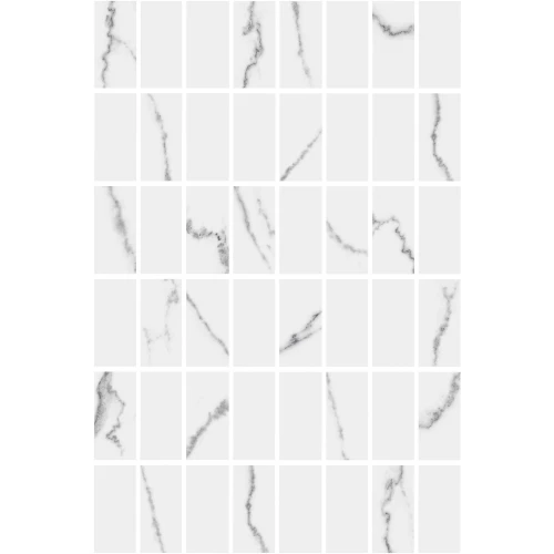 Декор Kerama Marazzi Мираколи мозаичный 4,8х2,3 глянцевый белый MM8380 30x20 см