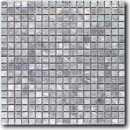 Мозаика из натурального камня Art&Natura Equilibrio сетка 15x15 глянцевая серая 002 30х30 см