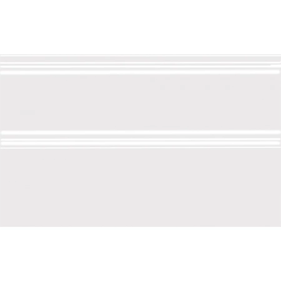 Плитка настенная Kerama Marazzi Фару Плинтус матовый белый FMB030R 25х15 см