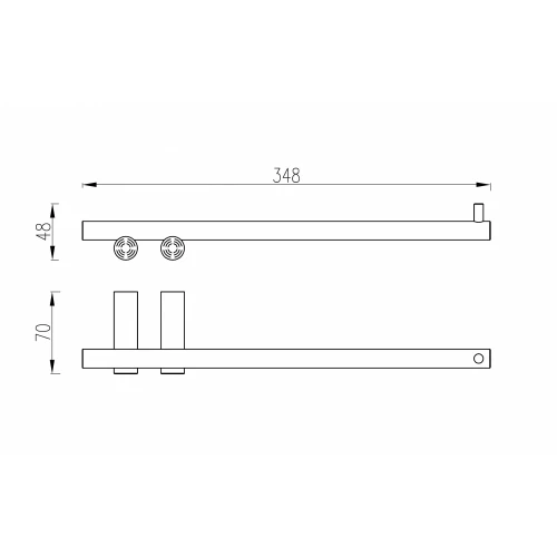 Полотенцедержатель Abber Osten 316 брашированное светлое золото AA1854BG