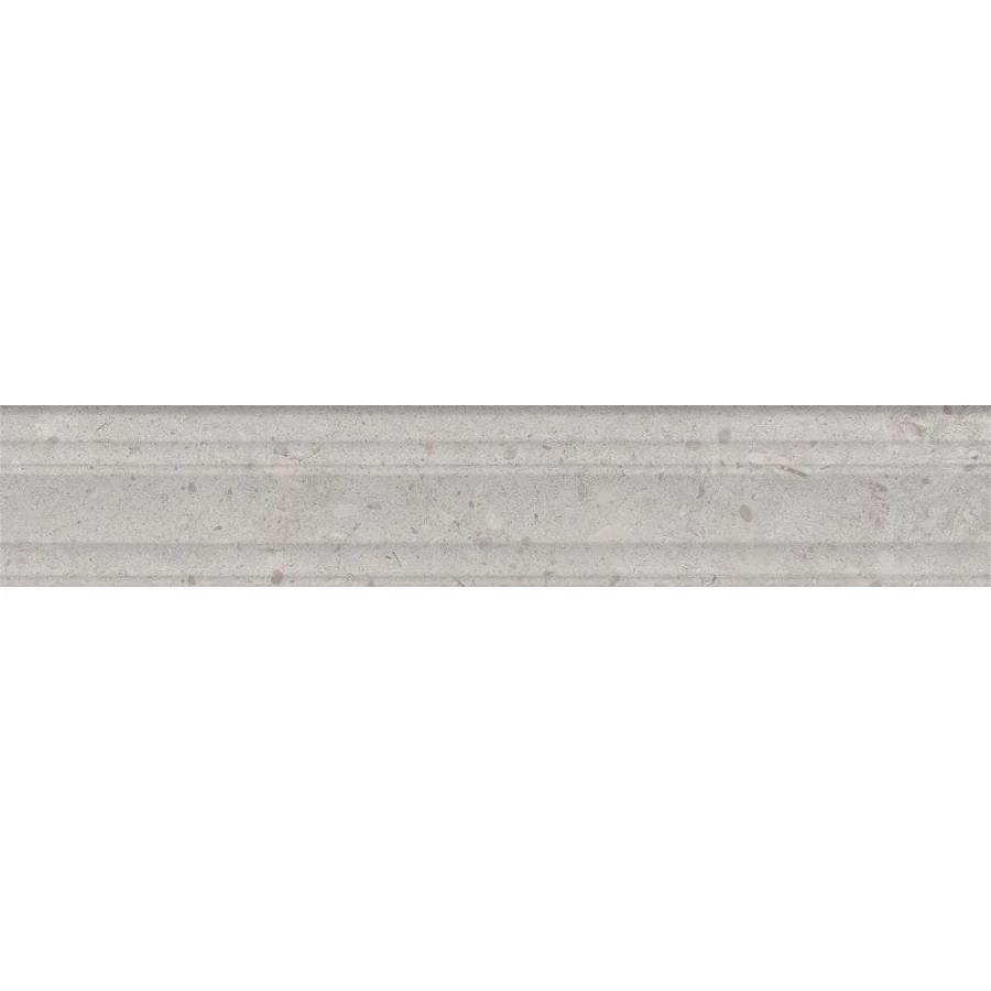 Бордюр Kerama Marazzi Риккарди серый светлый матовый структура обрезной BLF010R 40x7,3 см