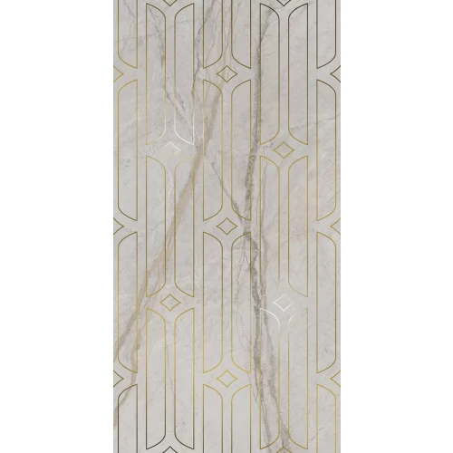 Плитка настенная Kerama Marazzi Ифран Декор обрезной глянцевый светло-серый KMD3STA029BR 119,5х60 см