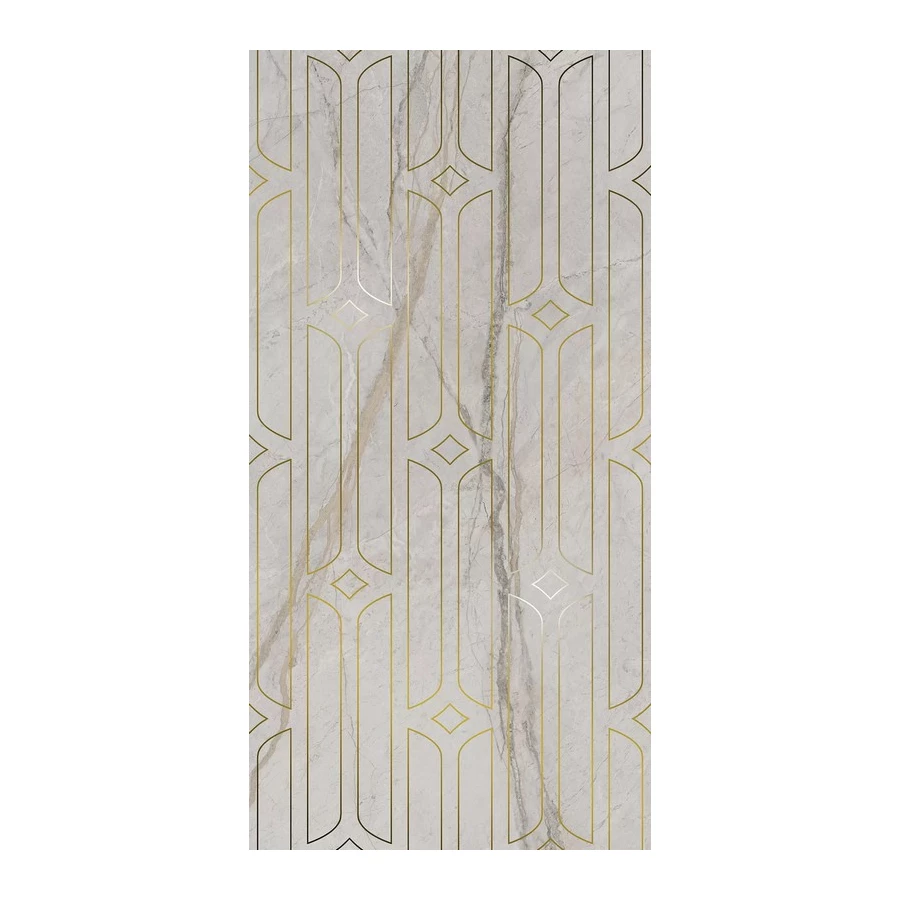 Плитка настенная Kerama Marazzi Ифран Декор обрезной глянцевый светло-серый KMD3STA029BR 119,5х60 см