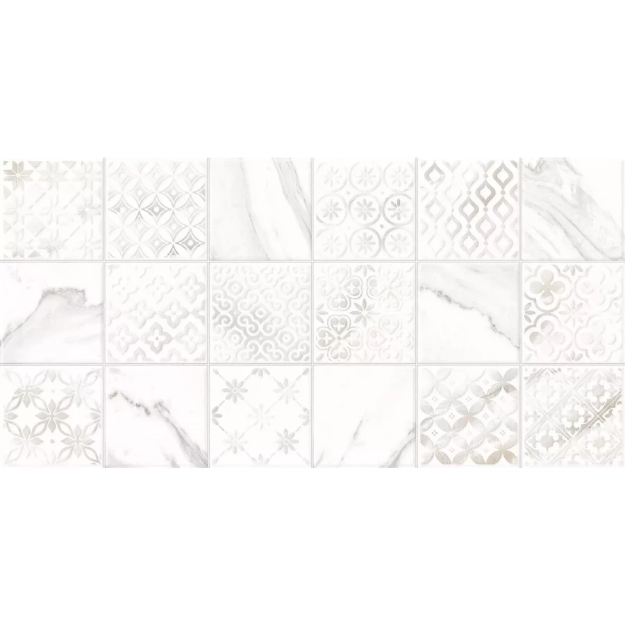 Плитка настенная Alma Ceramica Fresco рельефная глянцевая белая TWU2550FRC17 50х24,9 см