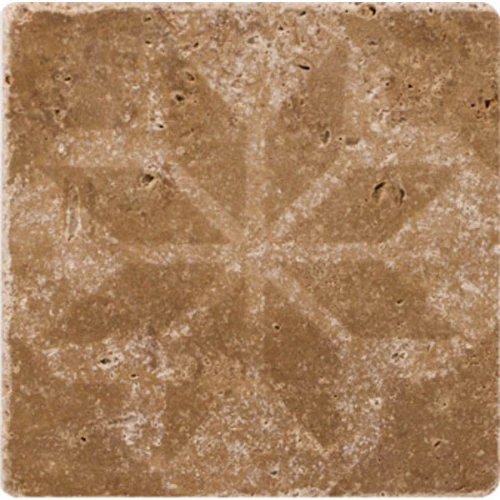 Декор Stone4Home Ornament №3 натуральный травертин бежевый 10x10 см