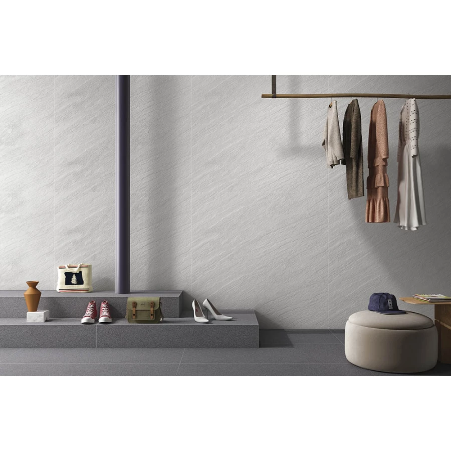 Керамогранит Art&Natura Slate Silver Relief Matt матовый серый 141.113.1181 120x60 см