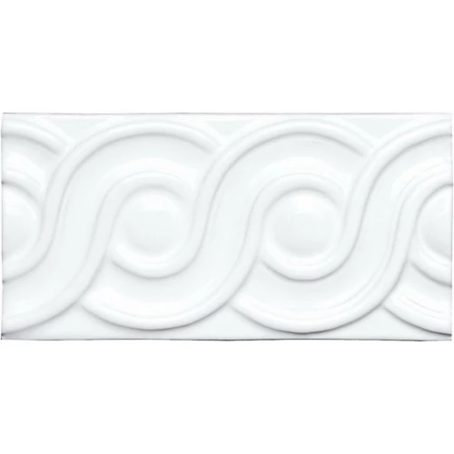 Плитка керамическая Adex Нери Релиеве Cласиcо Бланcо З / Neri Relieve Clasico Blanco Z глянцевая белая ADNE4113 15х7,5 см