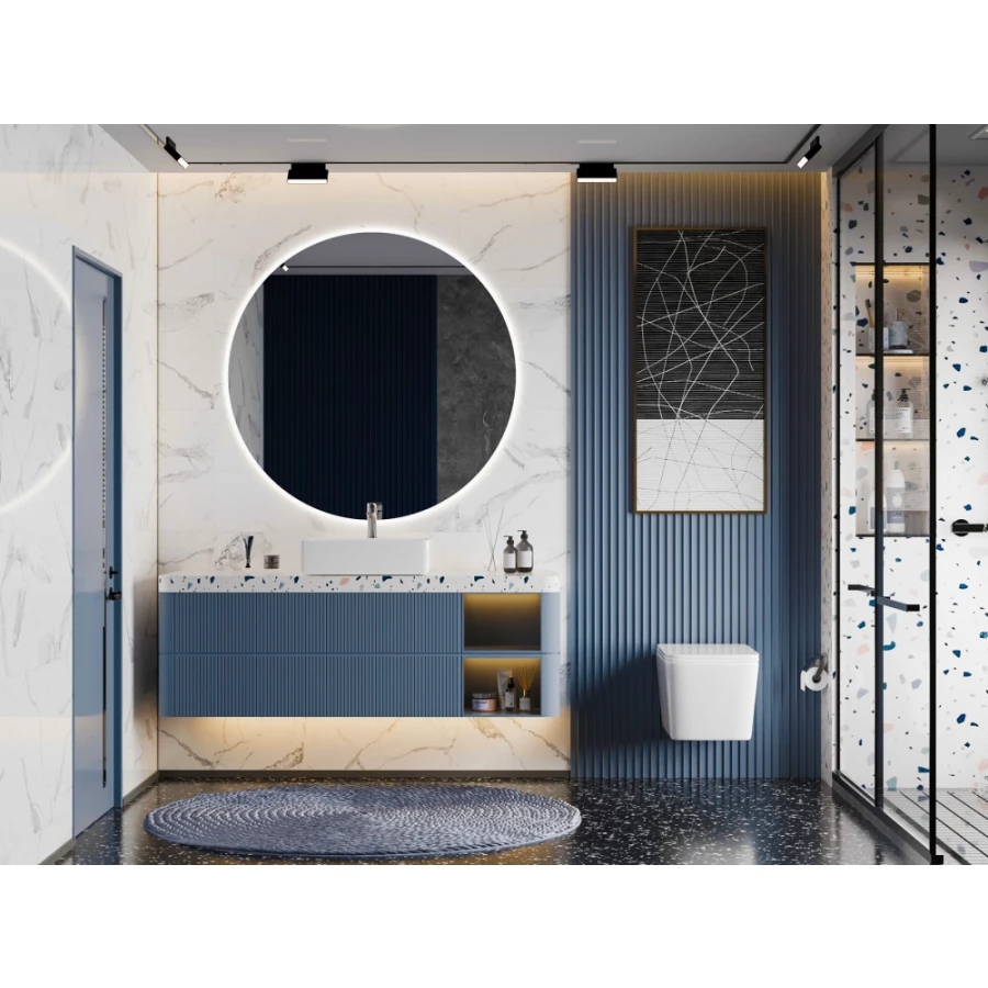 Унитаз Abber Rechteck подвесной белый безободковый смыв торнадо AC1201T