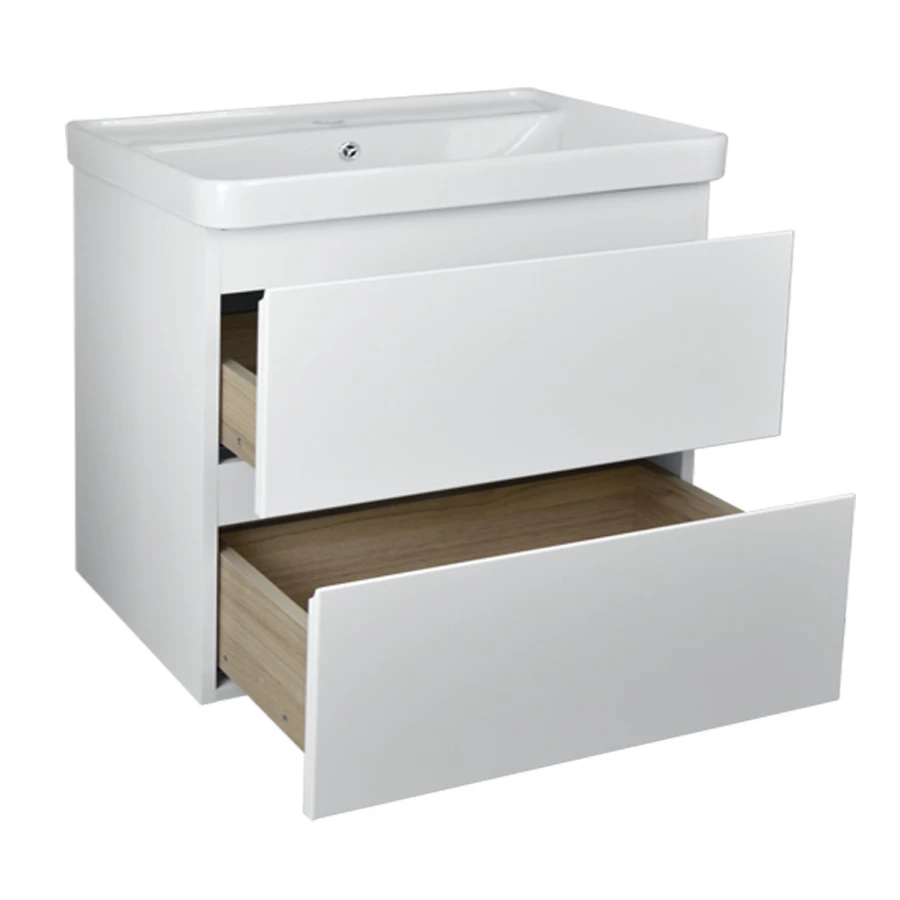 Комплект тумба Azario Мила 80 подвесная с раковиной Monte tx 80 белый матовый CS00080142 81х47х67 см