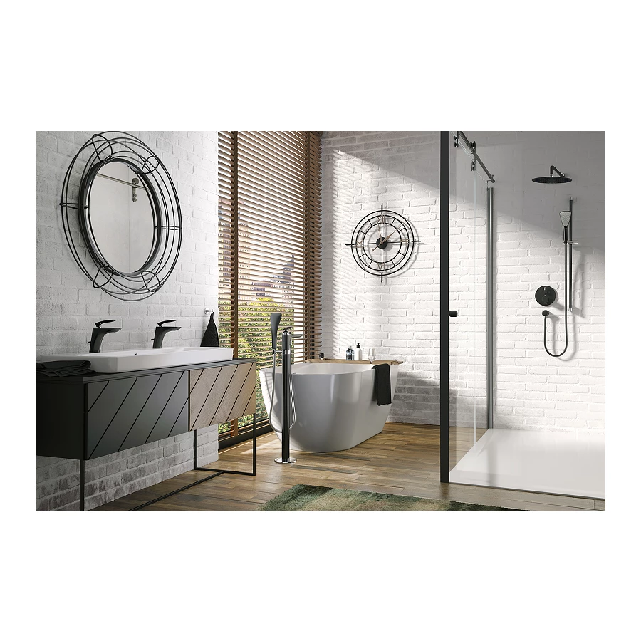 Верхний душ Kludi A-Qa круглый диаметр 40 черный матовый