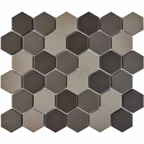 Мозаика из керамогранита Pixel mosaic Керамическая мозаика прокрашенного в массе чип 51х59 мм сетка Pix623 32,5х28,2 см