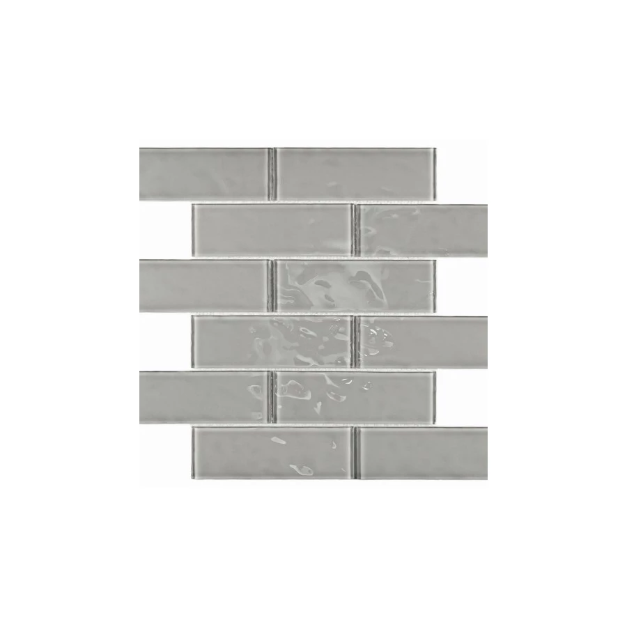 Мозаика Bonaparte Стеклянная мозаика Rumba Grey 148х48 глянцевая серая 30х30 см