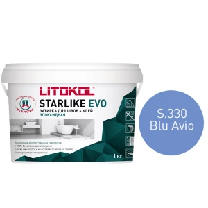 Затирка Litokol Starlike EVO эпоксидная двухкомпонентная S.330 Blu Avio L0485340002 1 кг