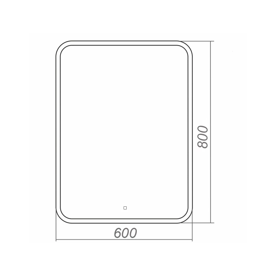 Зеркало Azario Esterna Raggio влагостойкое с подсветкой сенсорный выключатель с функцией диммера CS00079361 60х80 см