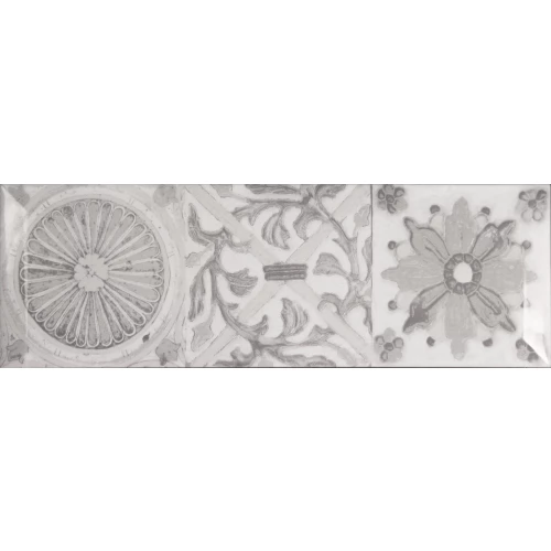 Плитка настенная Monopole Antique gris brillo bisel 30х10 см