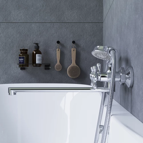 Смеситель для ванны и душа Damixa Retro с длинным изливом 239500000