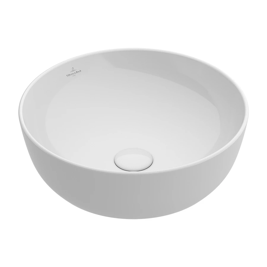 Раковина накладная Villeroy&Boch Artis без перелива не шлиф Альпийский белый 41794301 43х43 см