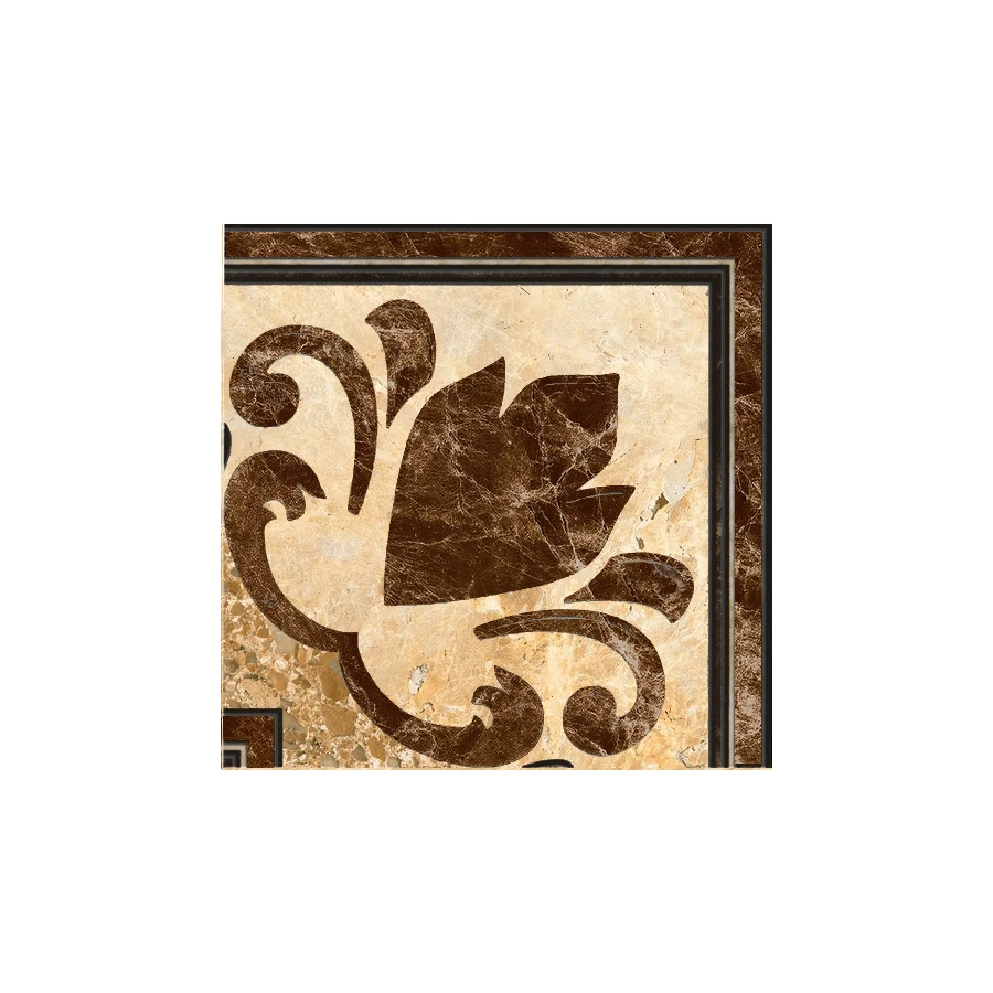 Декор напольный InterCerama Emperador коричневый 13,7*13,7 см