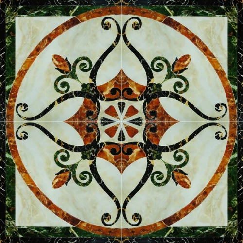 Керамогранит Infinity Ceramic Tiles Castello Fronzola Crema Roseton (4x60x60) 120x120 см