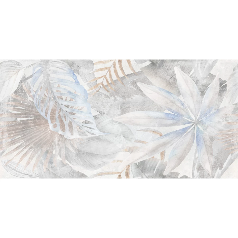 Керамогранит Delacora Bahamas Floristry Light матовый граниль светло-серый D120241G 120х60 см