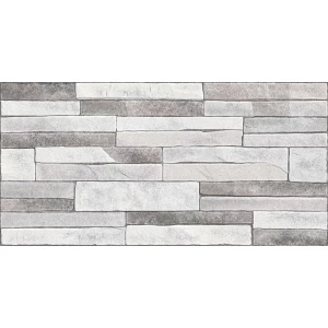 Плитка настенная Alma Ceramica Discover рельефная глянцевая серая TWU2550DCV17 50х24,9 см