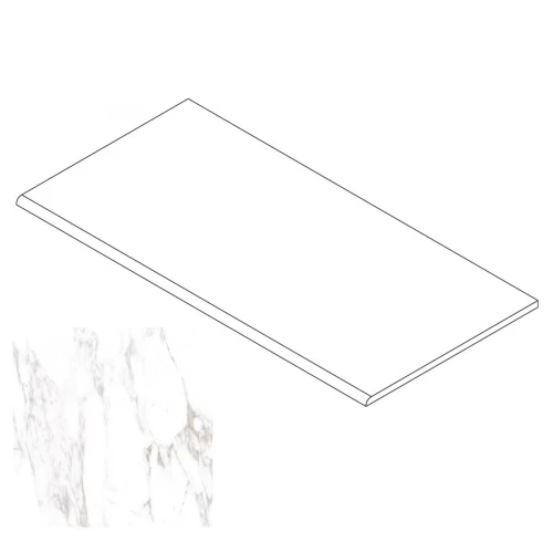 Ступень Gresse Ellora с завальцовкой мрамор лотус матовая GRS01-19 60х29,5 см