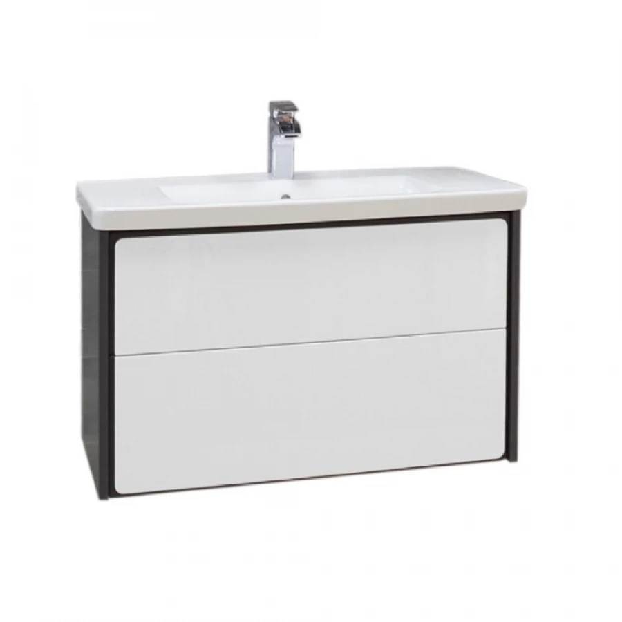 Тумба под раковину Roca Ronda белый глянец/антрацит ZRU9302965 80 см
