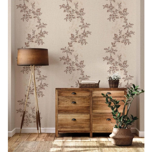 Обои бумажные Palitra Home HomeColor Bosso коричневые HC11042-28 0.53х10.05 м