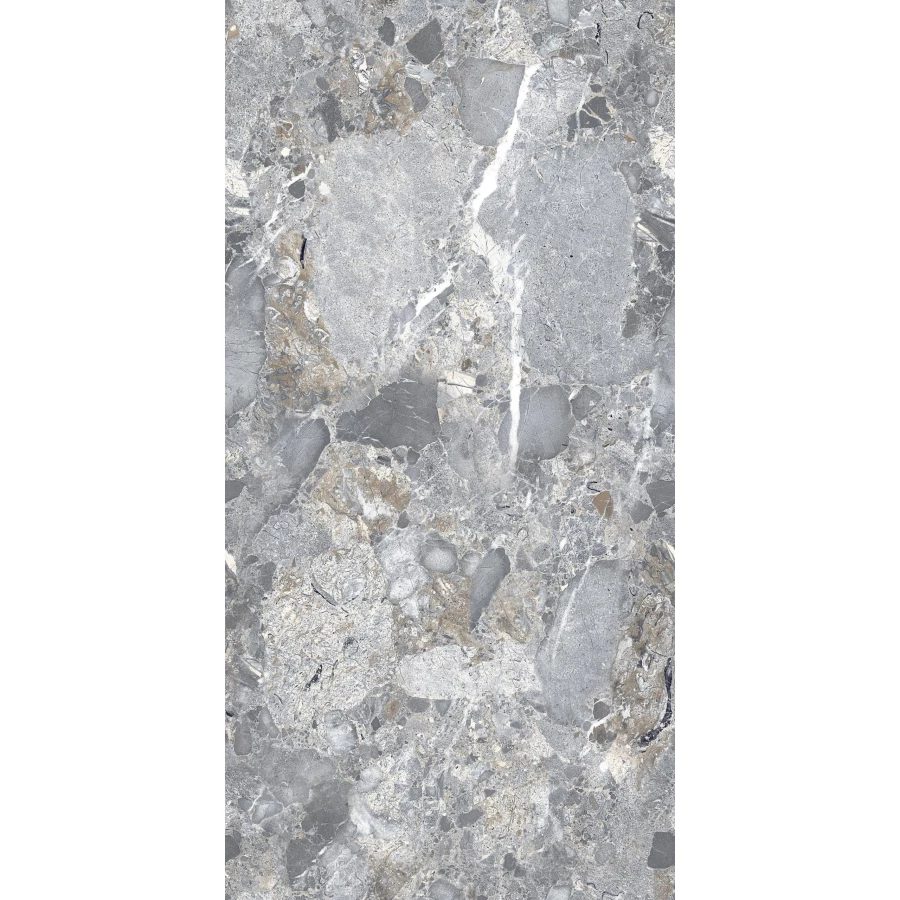 Керамогранит Seratonia Glossy Smoke Nero темно-серый 120х60 см