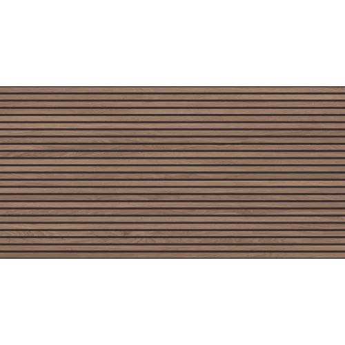 Керамогранит Laparet Wood Canarium Wenge Stripes матовый карвинг коричневый 120х60 см