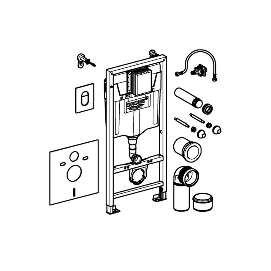 Инсталляция для унитаза Grohe Rapid SL в комплекте с клавишей 38929000