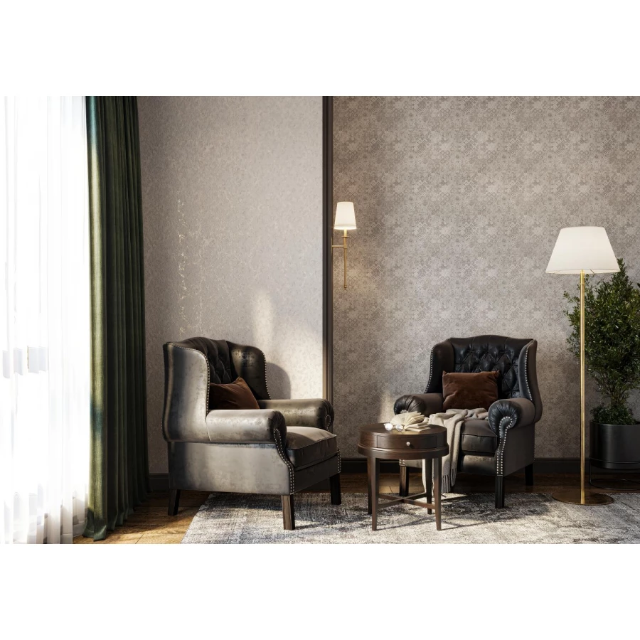 Обои флизелиновые Palitra Life Alexandria серые PL72170-28 1,06х10,05 м